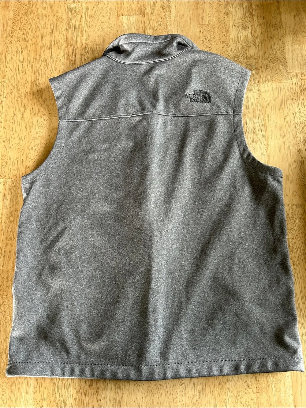 The North Face Men's Heather Gray Softshell Vest - Full Zip